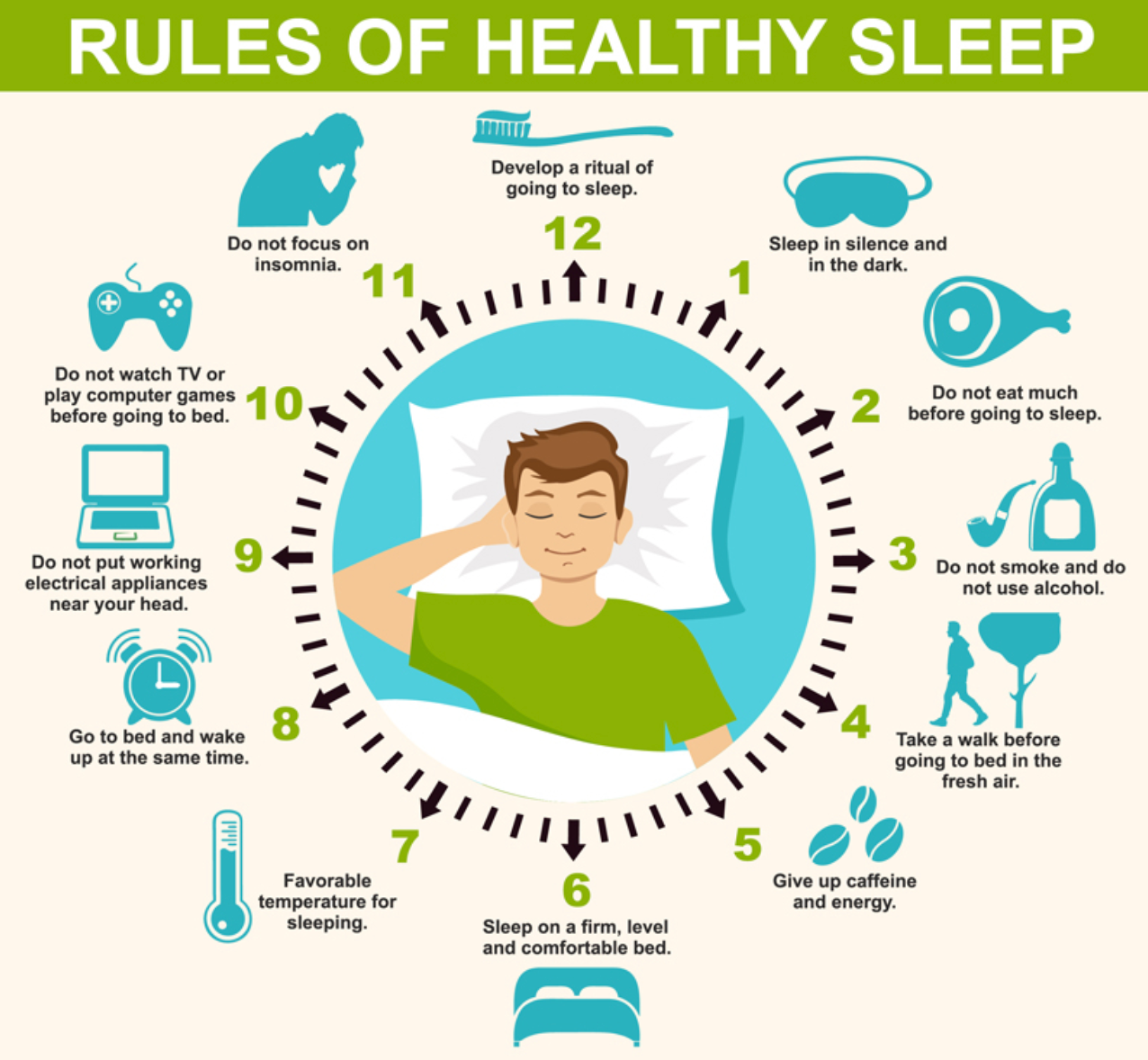 Sleep hygiene is important for getting a good night's sleep.