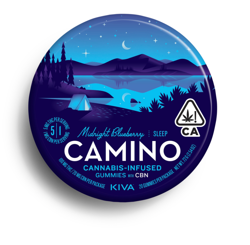 Kiva’s Indica Midnight Blueberry Camino Gummies